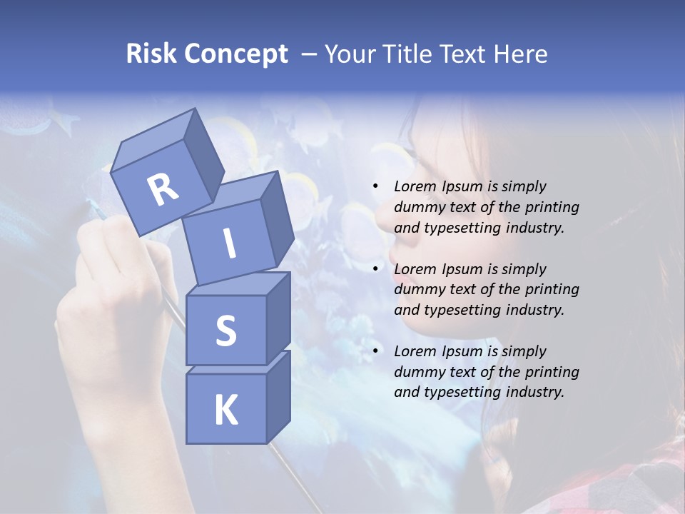 A Woman Is Painting A Picture On A Wall PowerPoint Template