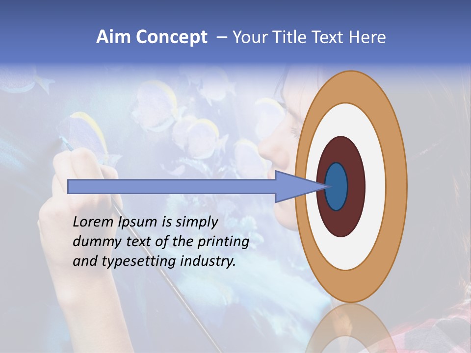 A Woman Is Painting A Picture On A Wall PowerPoint Template