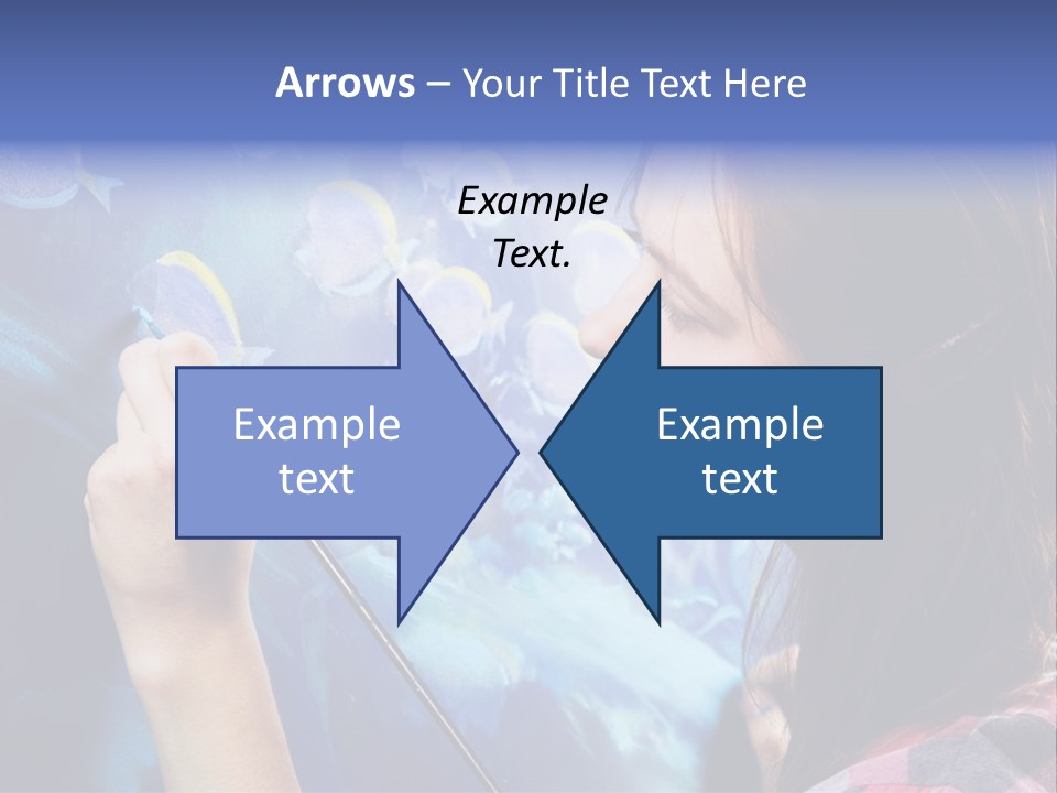 A Woman Is Painting A Picture On A Wall PowerPoint Template