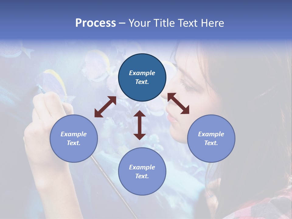 A Woman Is Painting A Picture On A Wall PowerPoint Template