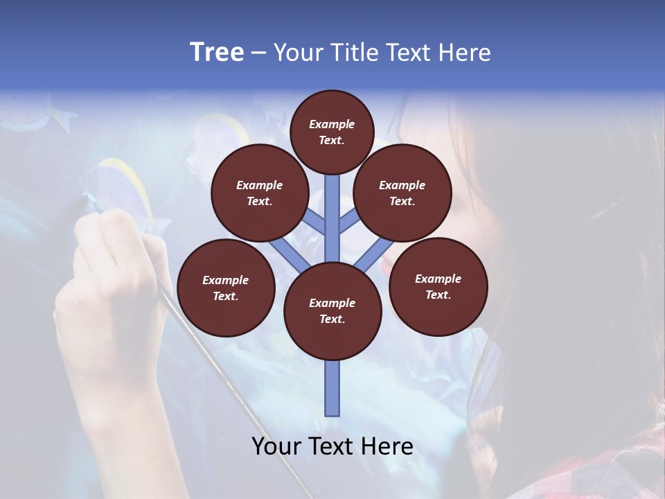 A Woman Is Painting A Picture On A Wall PowerPoint Template