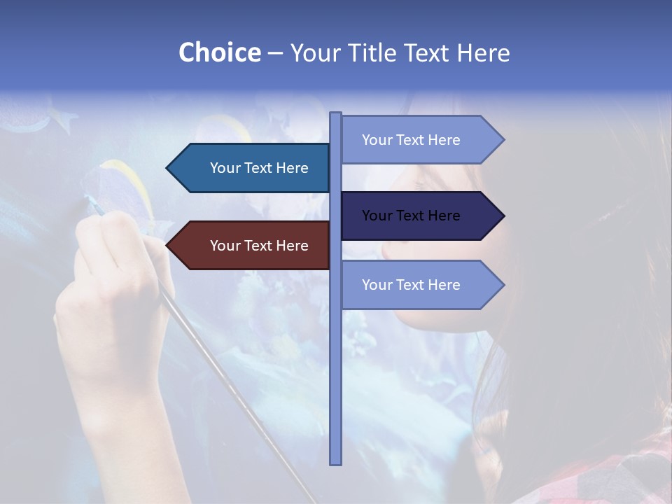 A Woman Is Painting A Picture On A Wall PowerPoint Template