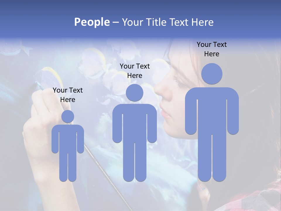 A Woman Is Painting A Picture On A Wall PowerPoint Template