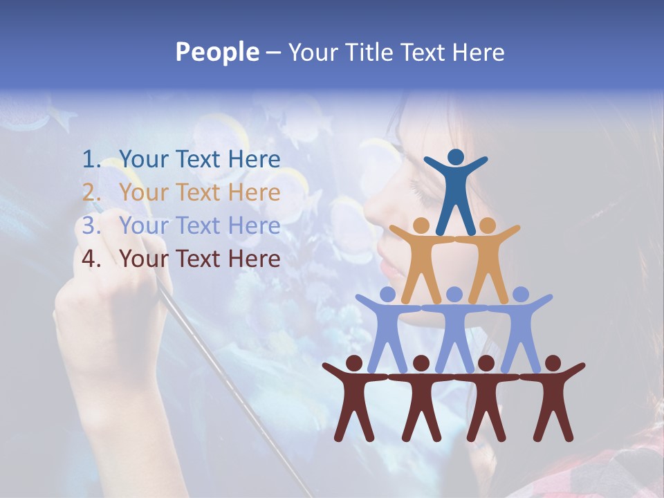 A Woman Is Painting A Picture On A Wall PowerPoint Template