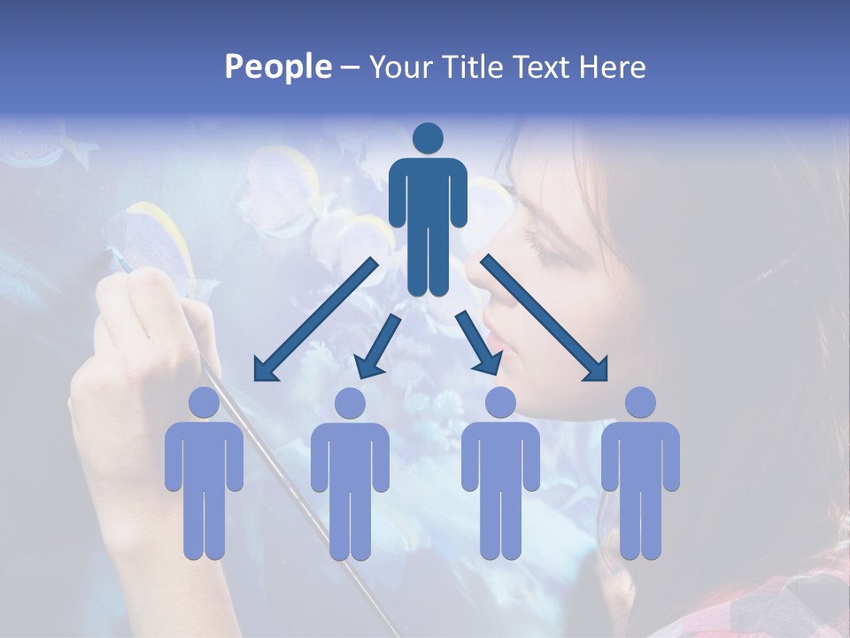 A Woman Is Painting A Picture On A Wall PowerPoint Template