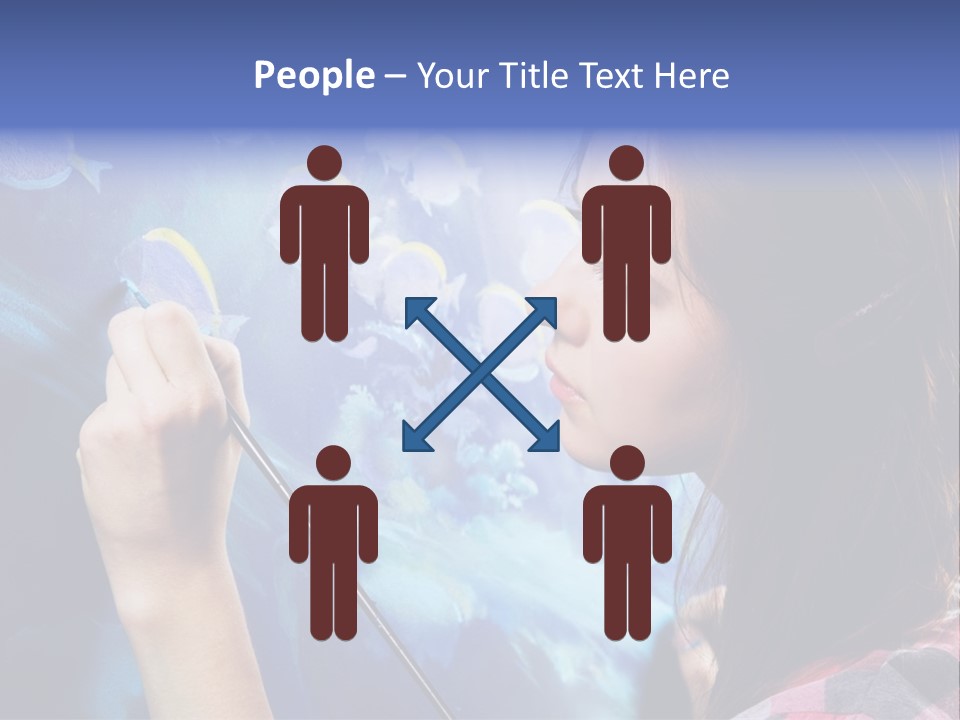 A Woman Is Painting A Picture On A Wall PowerPoint Template