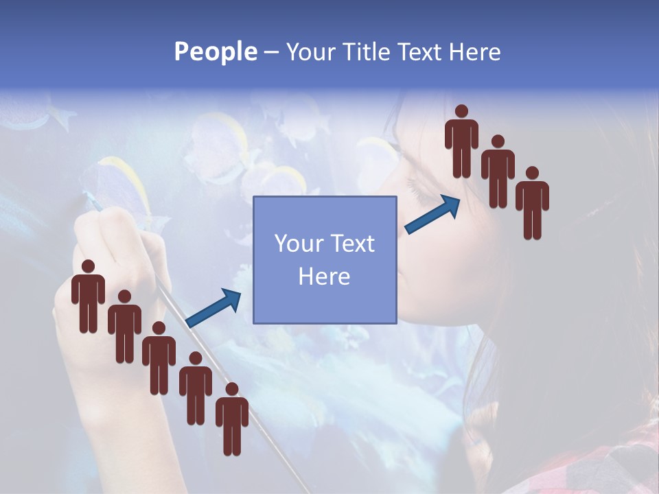 A Woman Is Painting A Picture On A Wall PowerPoint Template