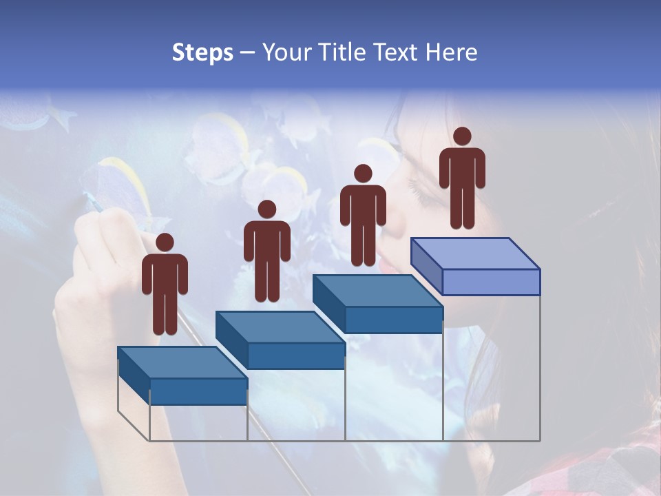 A Woman Is Painting A Picture On A Wall PowerPoint Template