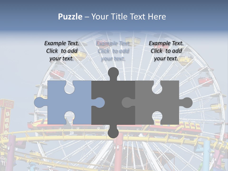 A Ferris Wheel With A Blue Sky In The Background PowerPoint Template