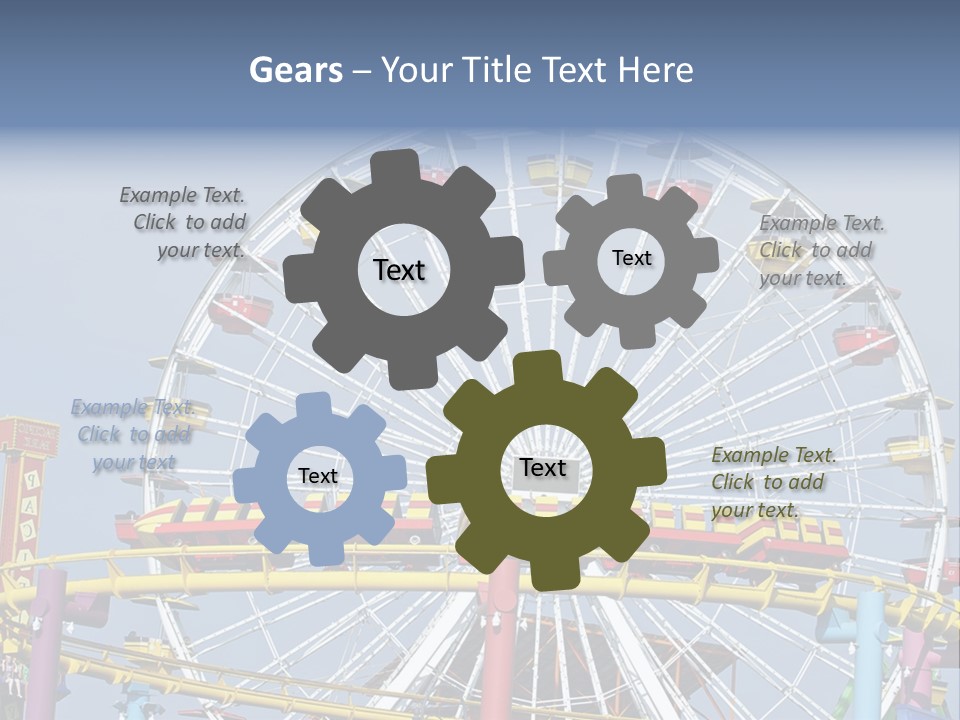 A Ferris Wheel With A Blue Sky In The Background PowerPoint Template