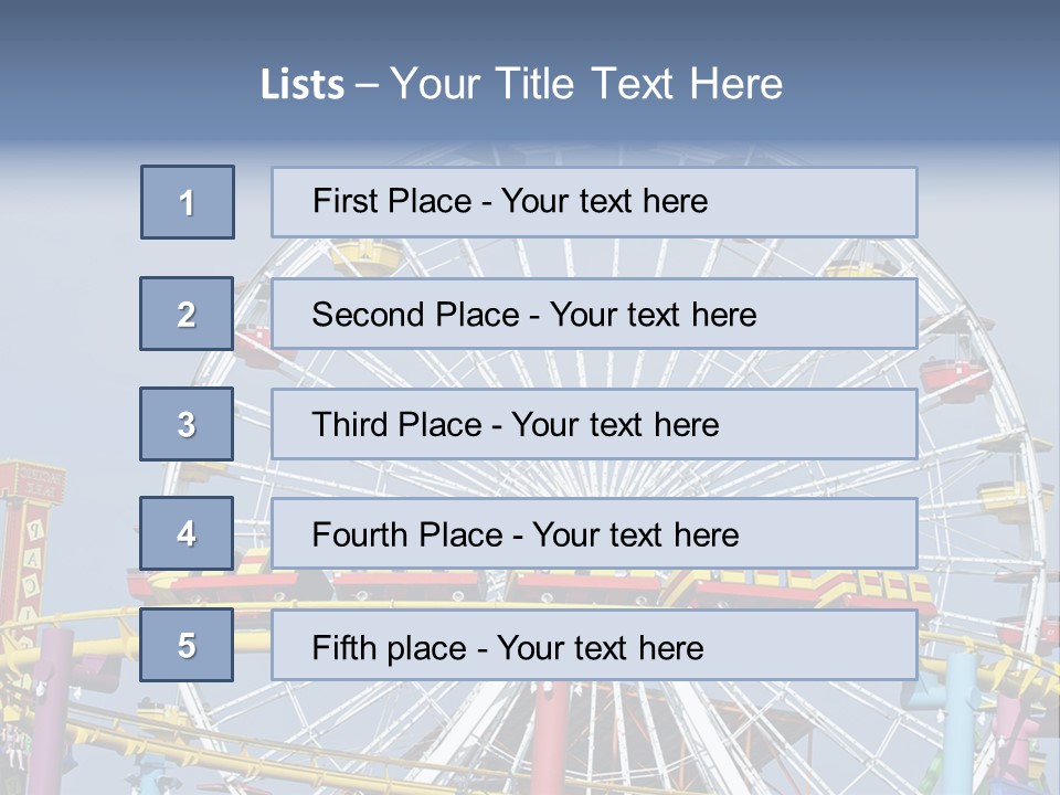 A Ferris Wheel With A Blue Sky In The Background PowerPoint Template