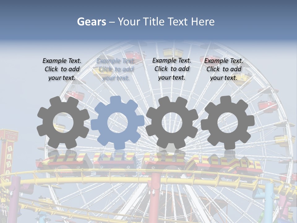 A Ferris Wheel With A Blue Sky In The Background PowerPoint Template