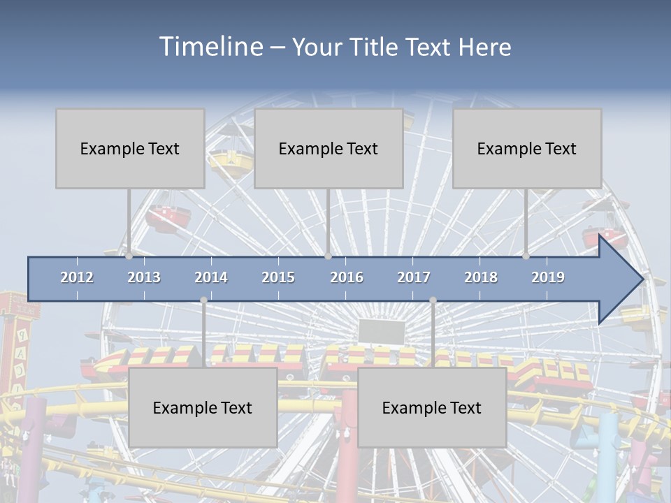 A Ferris Wheel With A Blue Sky In The Background PowerPoint Template