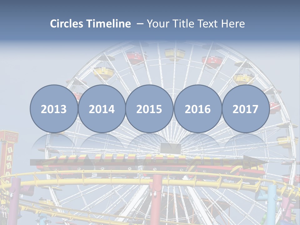 A Ferris Wheel With A Blue Sky In The Background PowerPoint Template