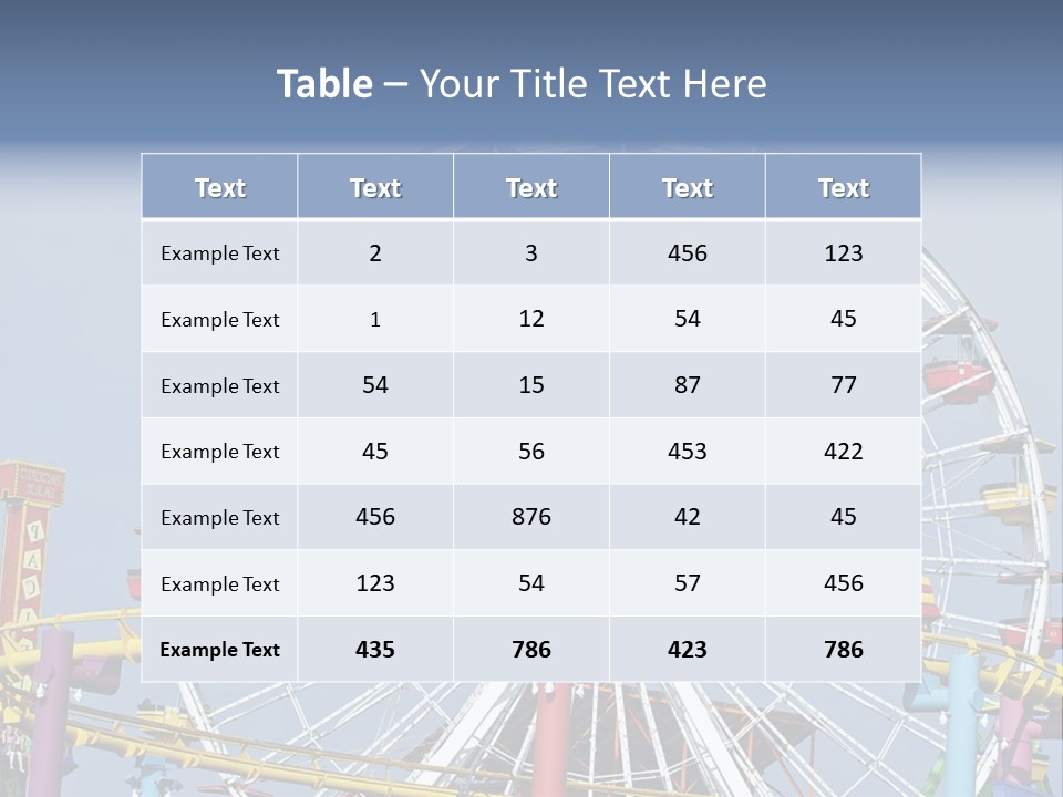 A Ferris Wheel With A Blue Sky In The Background PowerPoint Template