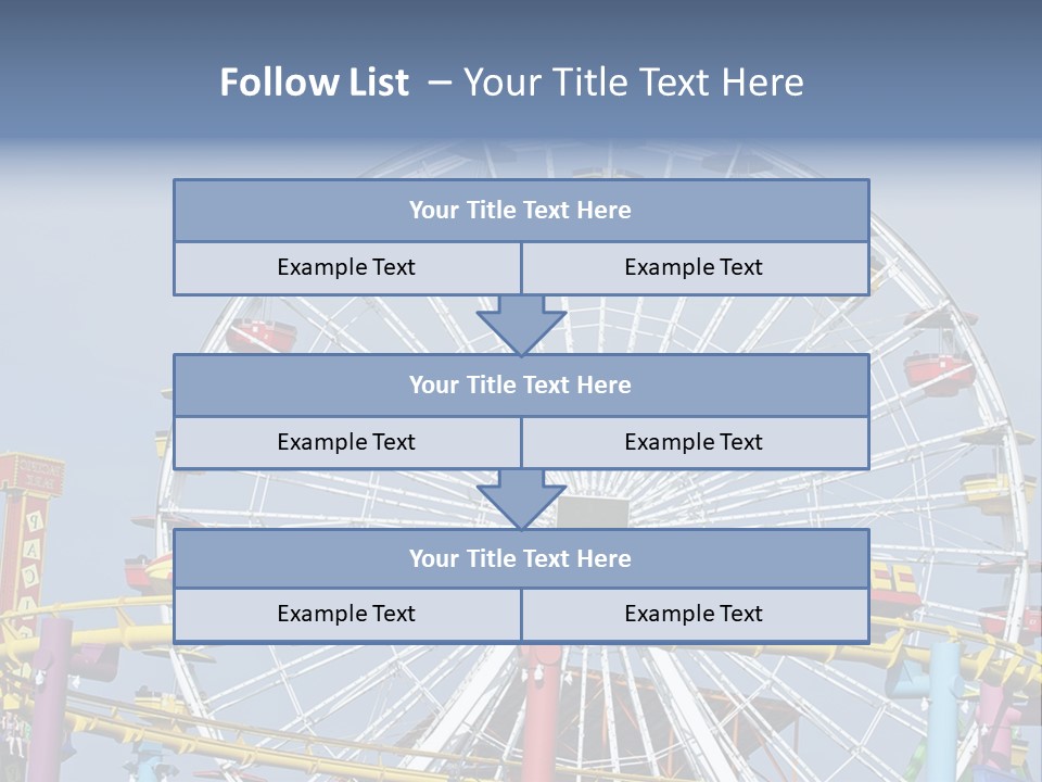 A Ferris Wheel With A Blue Sky In The Background PowerPoint Template
