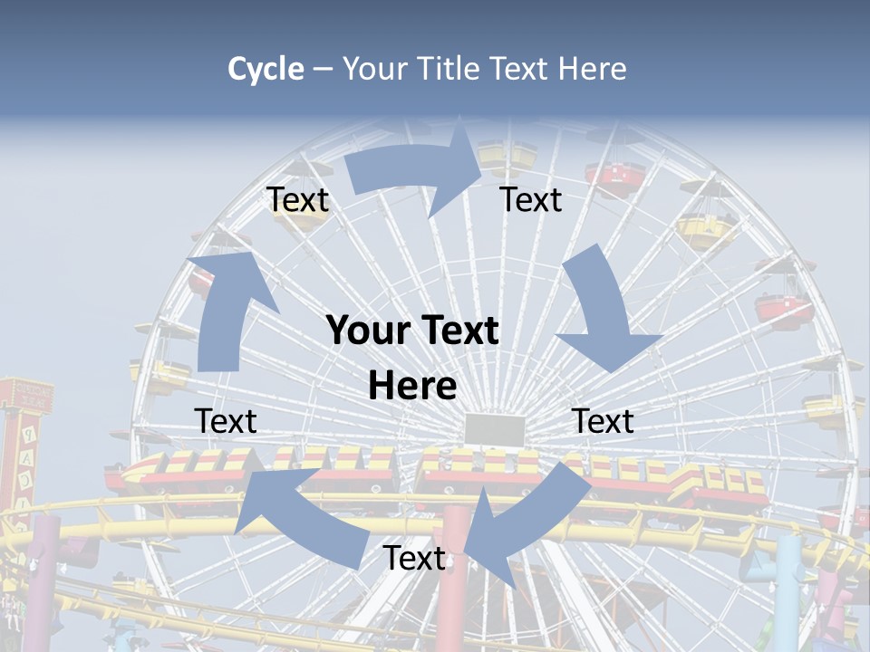 A Ferris Wheel With A Blue Sky In The Background PowerPoint Template