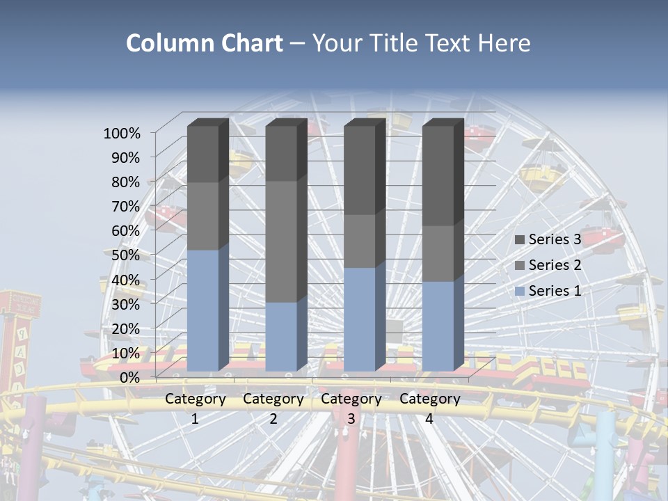A Ferris Wheel With A Blue Sky In The Background PowerPoint Template