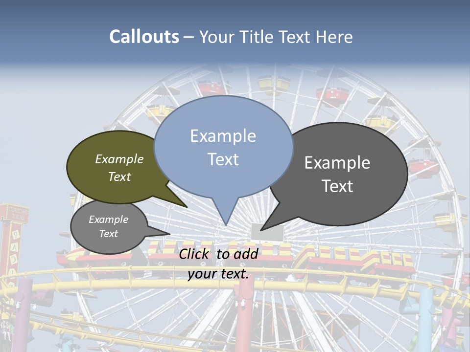 A Ferris Wheel With A Blue Sky In The Background PowerPoint Template