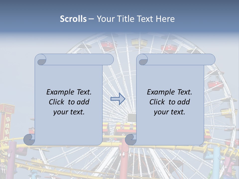 A Ferris Wheel With A Blue Sky In The Background PowerPoint Template