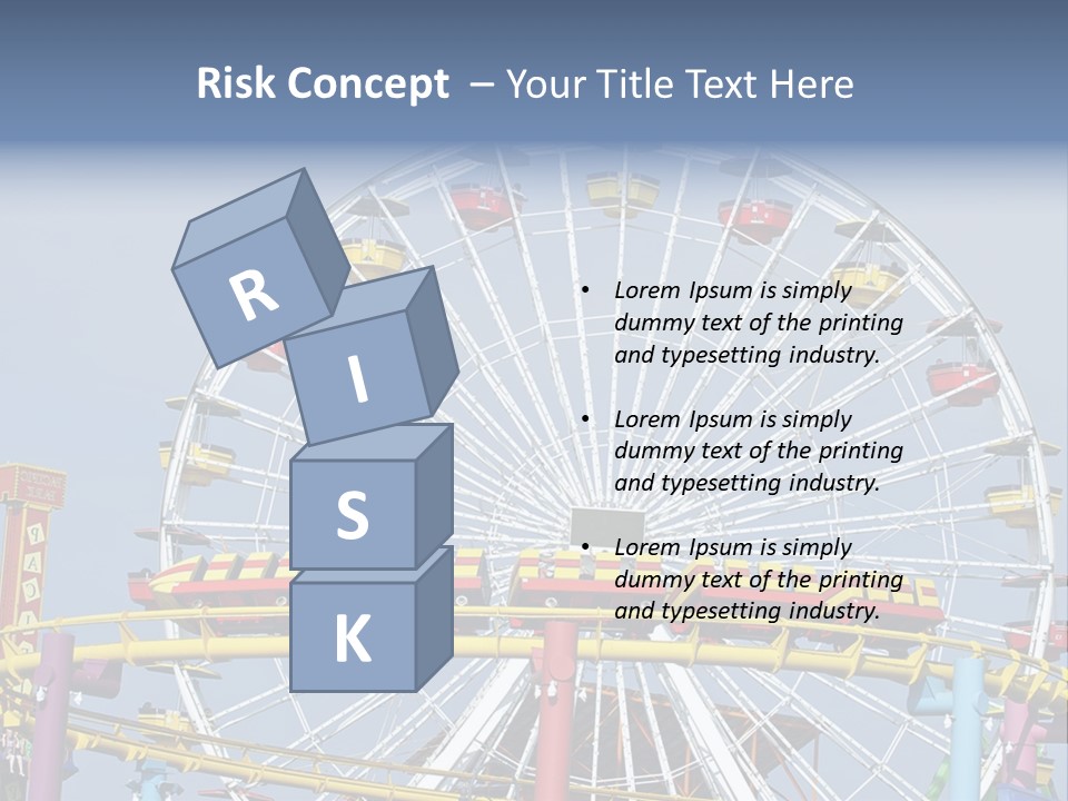 A Ferris Wheel With A Blue Sky In The Background PowerPoint Template