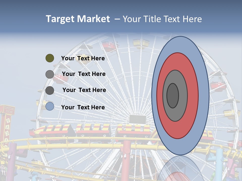 A Ferris Wheel With A Blue Sky In The Background PowerPoint Template