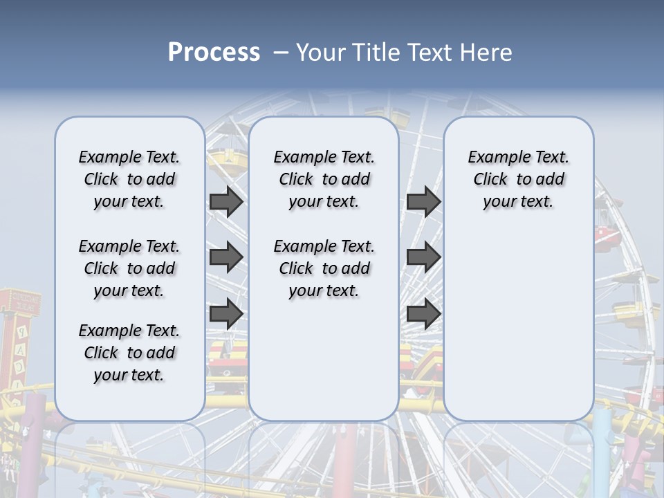 A Ferris Wheel With A Blue Sky In The Background PowerPoint Template