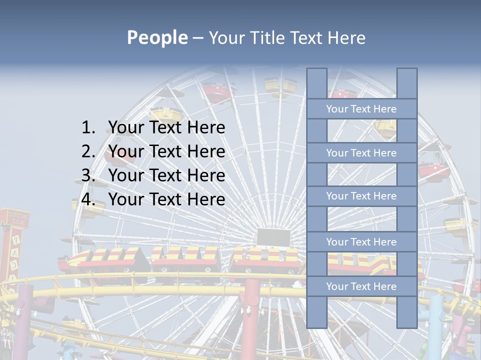 A Ferris Wheel With A Blue Sky In The Background PowerPoint Template