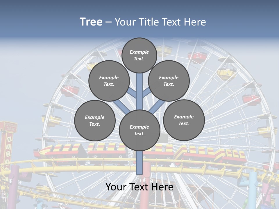 A Ferris Wheel With A Blue Sky In The Background PowerPoint Template