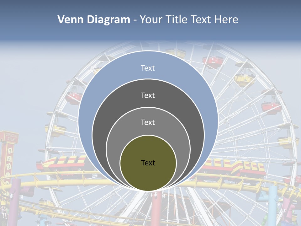 A Ferris Wheel With A Blue Sky In The Background PowerPoint Template