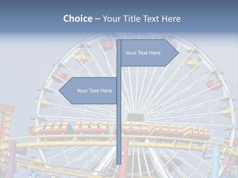 A Ferris Wheel With A Blue Sky In The Background PowerPoint Template