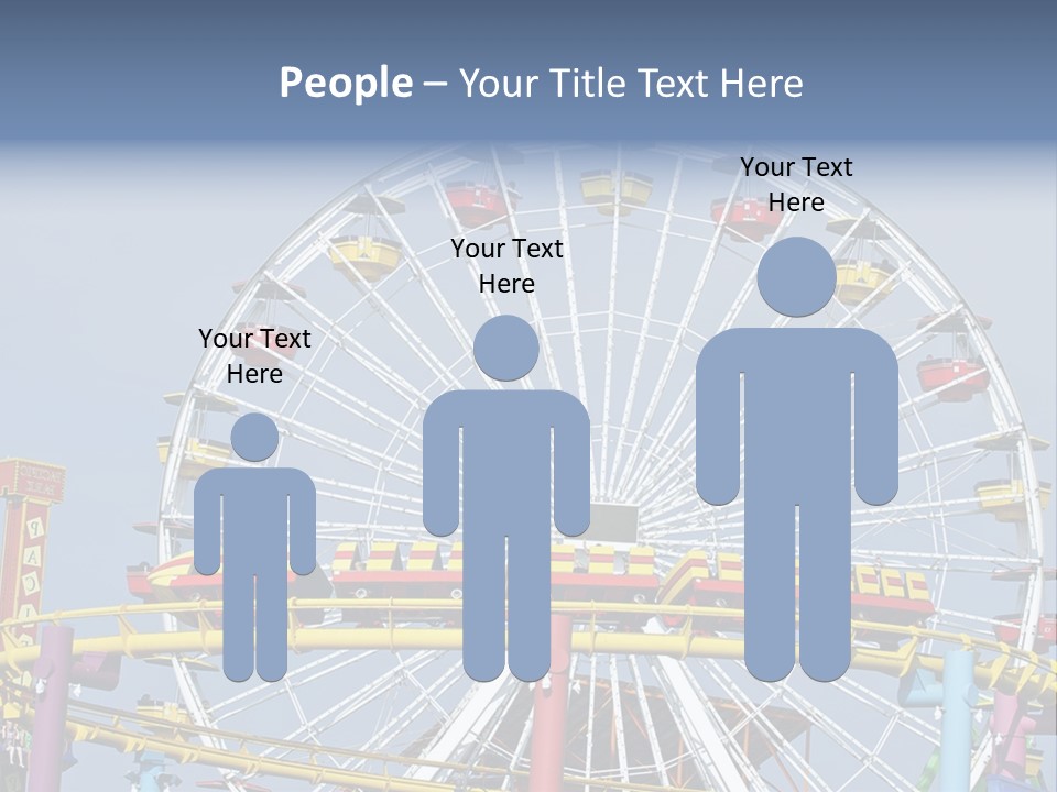 A Ferris Wheel With A Blue Sky In The Background PowerPoint Template