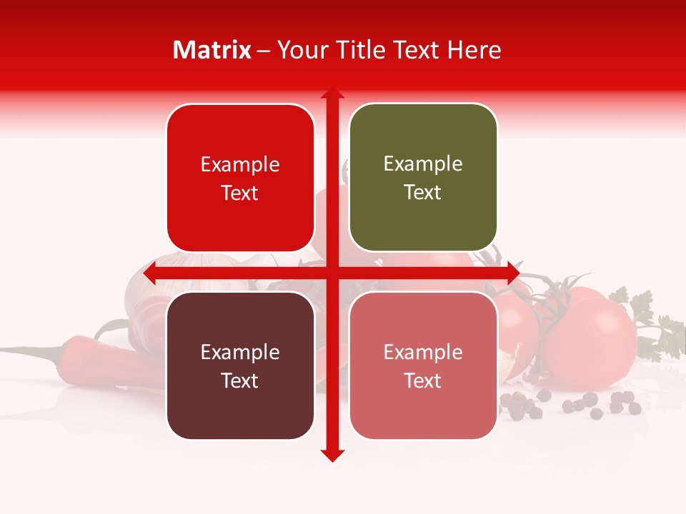 A Pile Of Tomatoes, Peppers, Garlic And Pepper On A White Background PowerPoint Template