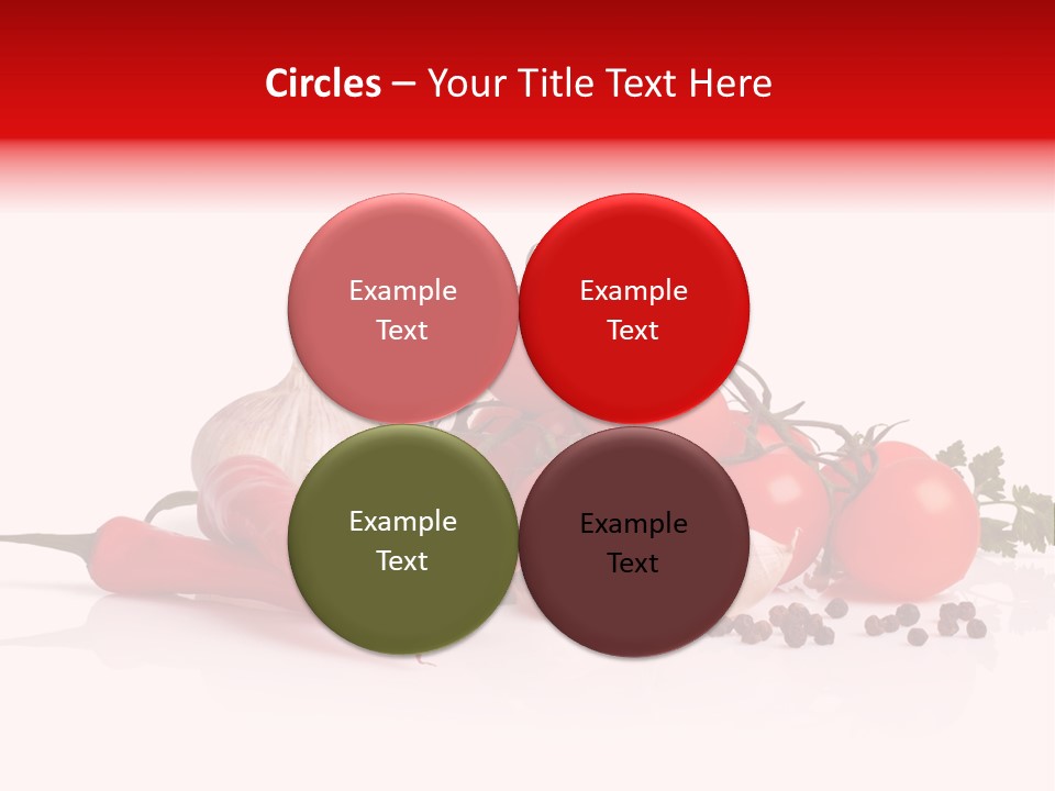 A Pile Of Tomatoes, Peppers, Garlic And Pepper On A White Background PowerPoint Template