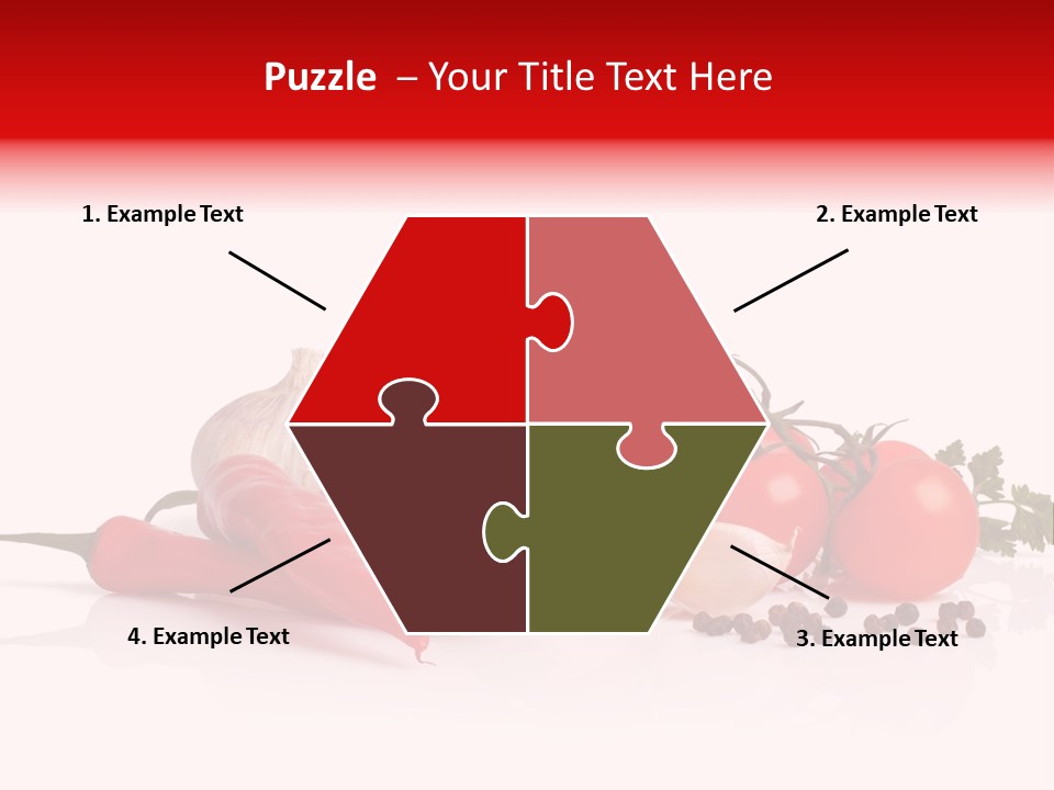 A Pile Of Tomatoes, Peppers, Garlic And Pepper On A White Background PowerPoint Template