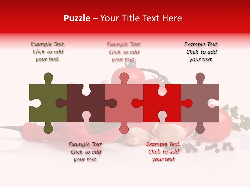 A Pile Of Tomatoes, Peppers, Garlic And Pepper On A White Background PowerPoint Template