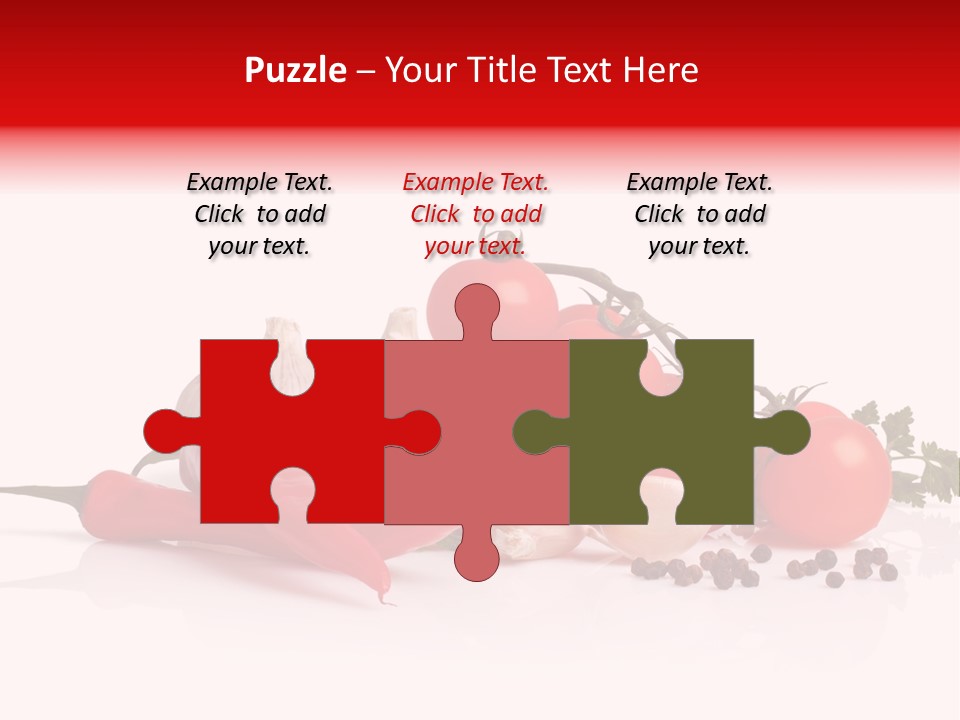 A Pile Of Tomatoes, Peppers, Garlic And Pepper On A White Background PowerPoint Template