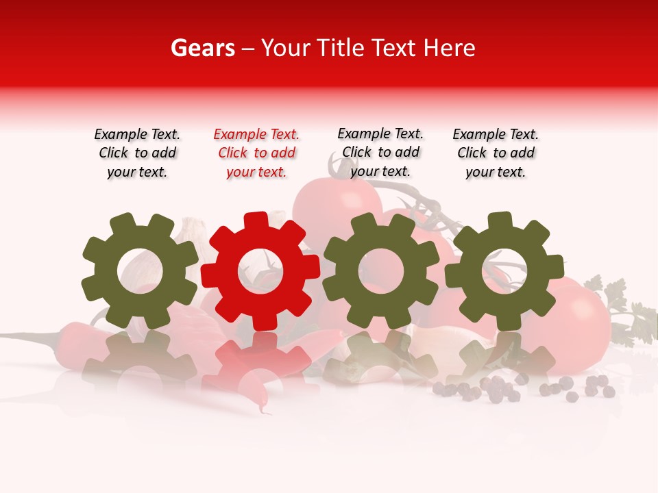 A Pile Of Tomatoes, Peppers, Garlic And Pepper On A White Background PowerPoint Template