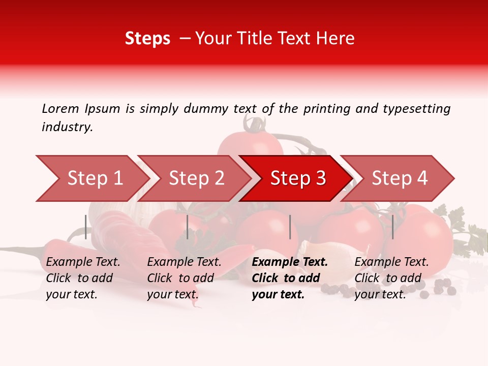A Pile Of Tomatoes, Peppers, Garlic And Pepper On A White Background PowerPoint Template