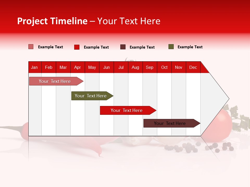 A Pile Of Tomatoes, Peppers, Garlic And Pepper On A White Background PowerPoint Template
