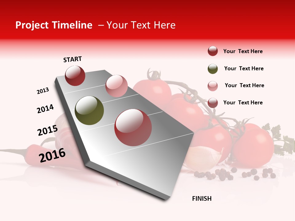 A Pile Of Tomatoes, Peppers, Garlic And Pepper On A White Background PowerPoint Template