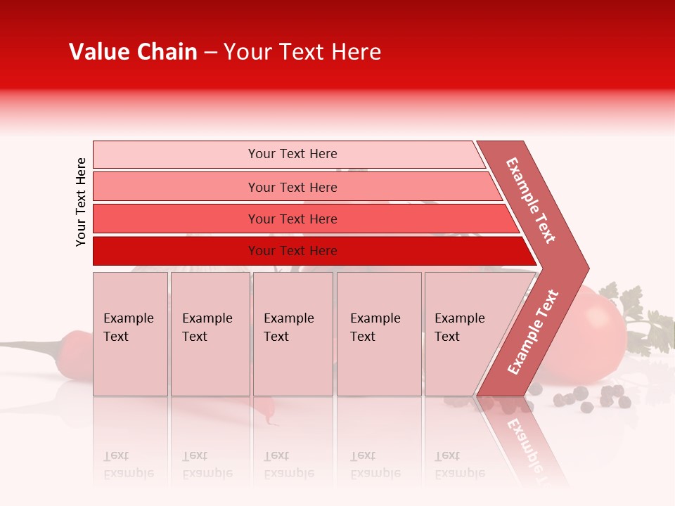 A Pile Of Tomatoes, Peppers, Garlic And Pepper On A White Background PowerPoint Template
