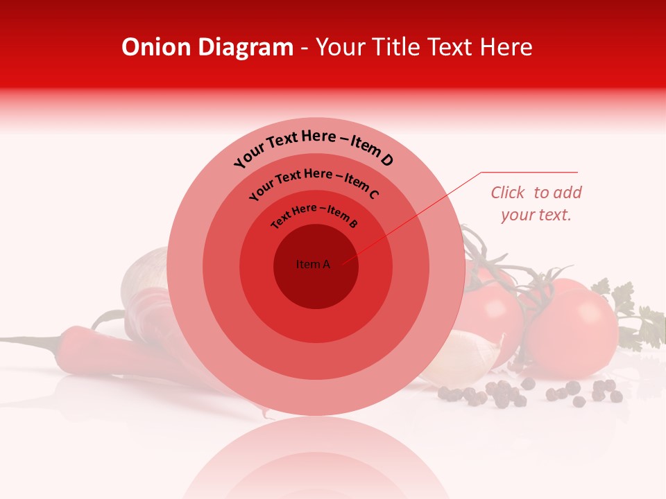 A Pile Of Tomatoes, Peppers, Garlic And Pepper On A White Background PowerPoint Template