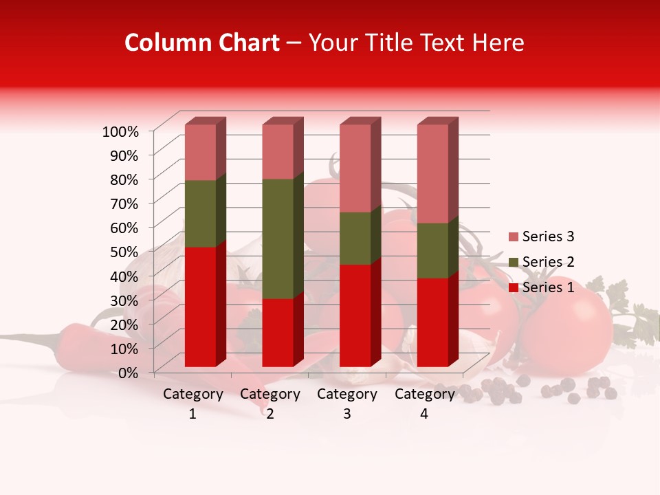A Pile Of Tomatoes, Peppers, Garlic And Pepper On A White Background PowerPoint Template
