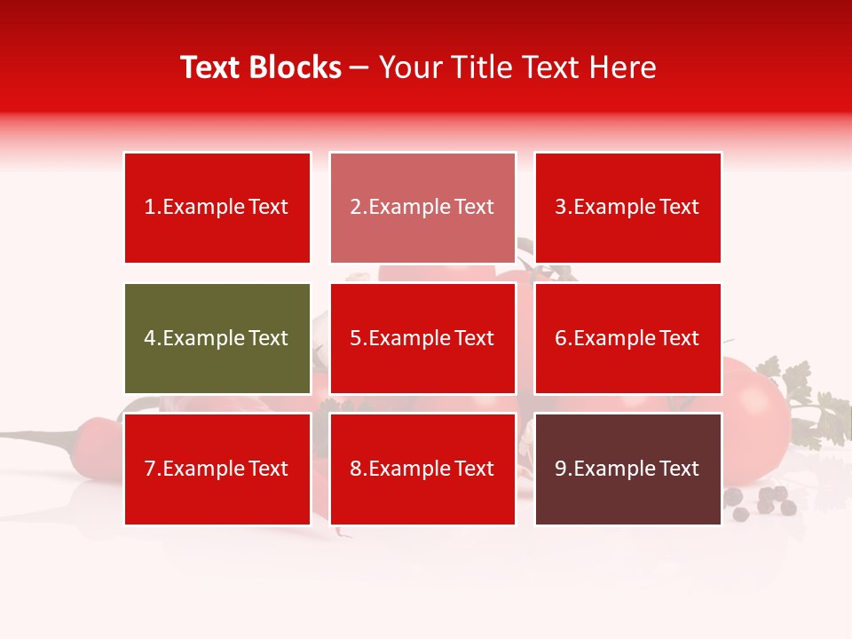 A Pile Of Tomatoes, Peppers, Garlic And Pepper On A White Background PowerPoint Template