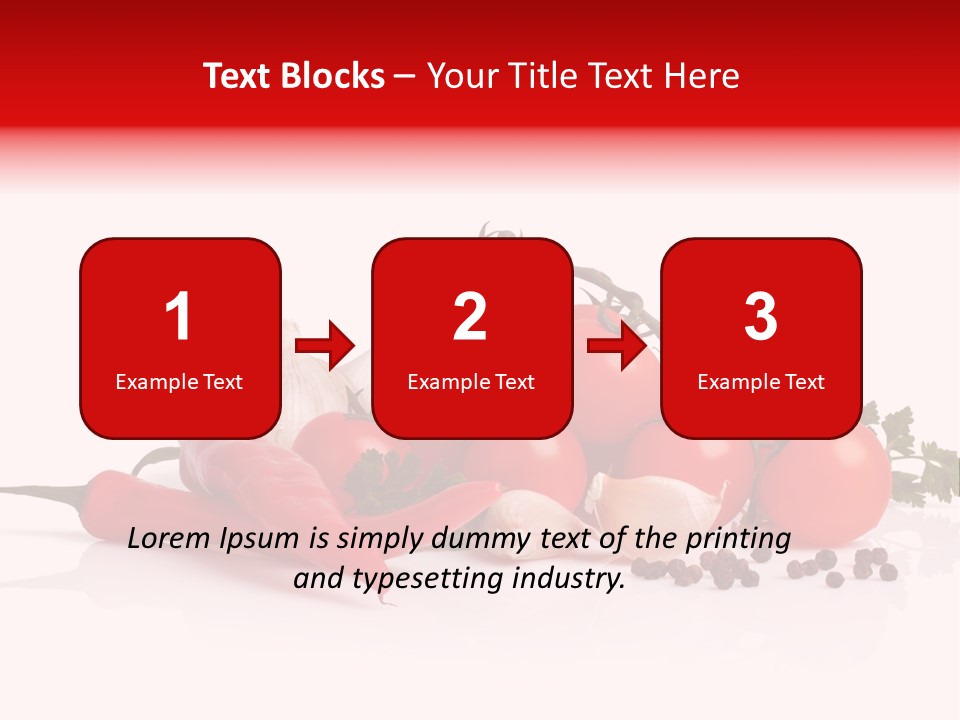 A Pile Of Tomatoes, Peppers, Garlic And Pepper On A White Background PowerPoint Template