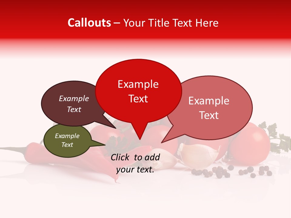 A Pile Of Tomatoes, Peppers, Garlic And Pepper On A White Background PowerPoint Template