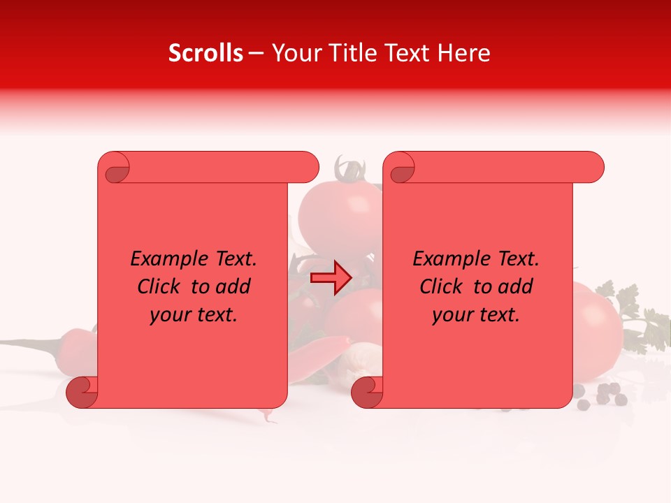 A Pile Of Tomatoes, Peppers, Garlic And Pepper On A White Background PowerPoint Template