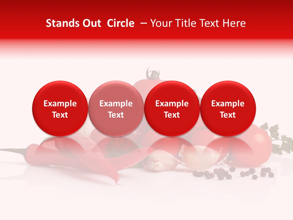 A Pile Of Tomatoes, Peppers, Garlic And Pepper On A White Background PowerPoint Template