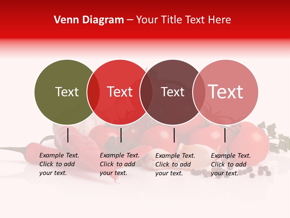 A Pile Of Tomatoes, Peppers, Garlic And Pepper On A White Background PowerPoint Template